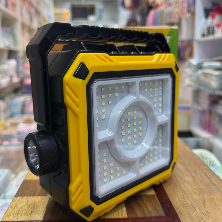 چراغ کار خورشیدی هلوکلاود مدل HC-778 با جعبه ابزار ۱۳ پارچه، پاور بانک و چراغقوه جانبی